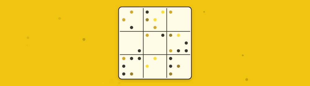 Bannière Sudoku : des formes géométriques dorées et noires, évoquant le jeu.