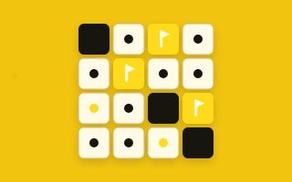 Vignette Démineur : le motif du jeu en couleurs vives sur fond doré.